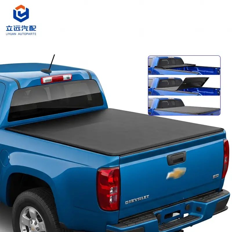 Blødt Vinyl Tri-Fold Tonneau Cover til GMC Chevrolet